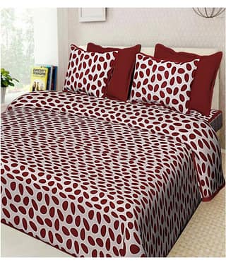 Uniqchoice Cotton King Bedsheet ( Maroon )