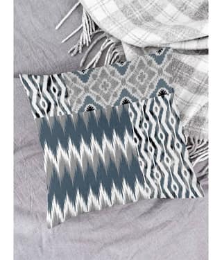 Houzzcode - Water Repellent Gray Polyester Pillow Covers 40x40x3 ( Pack of 1 )