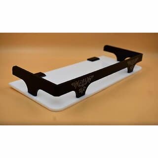 Bathroom Shelf Wall Mount/Kitchen Shelf, WHITE BLACK Rack (10X5 INCH) Acrylic Wall Shelf