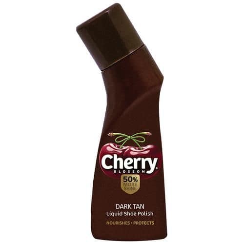 Cherry Blossom Liquid Shoe Polish Dark Tan 75 Ml Bottle