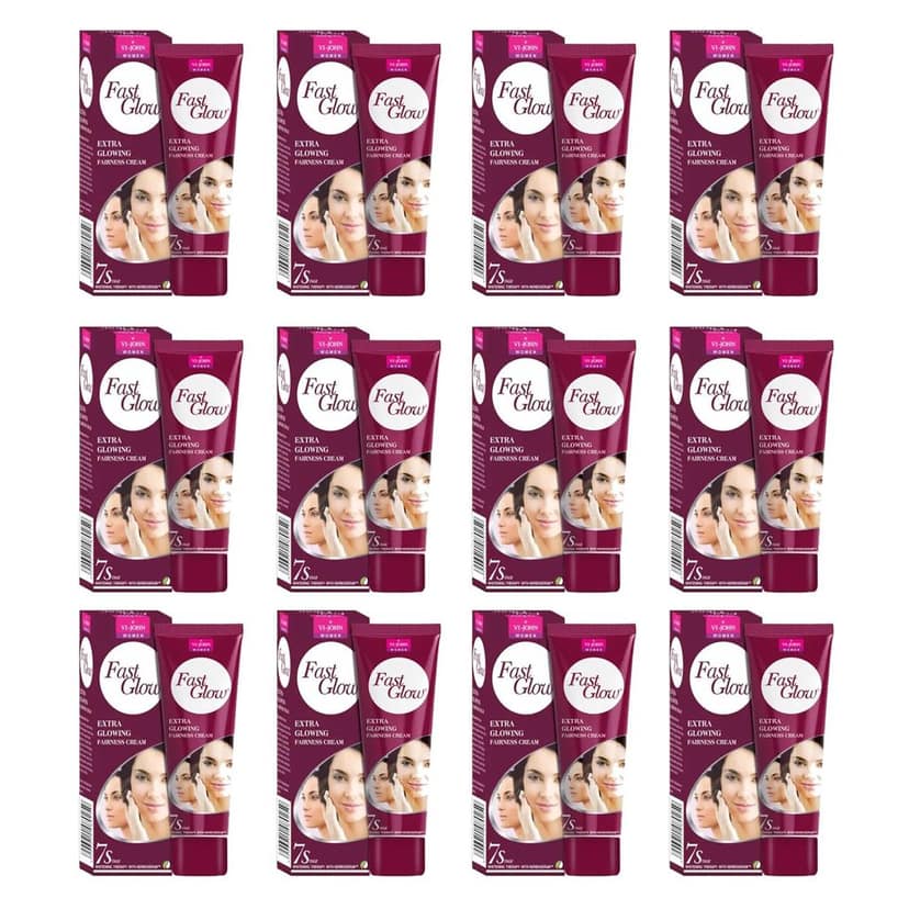 Vi-John Women Fast Glow Fairness Cream 50Gm (Pack of 12)