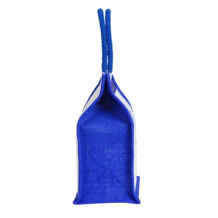 SS Eco-Life Eco-Friendly Jute Bag for Return Gift / Thamboolam Bag with Kolam / Muggu / Rangoli Print for Engagement, Wedding, Baby Shower, Housewarming and Pooja's like Navaratri & Varalakshmi Vratham. Multicolour. view 5