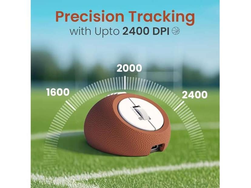 Portronics ToadPlay Rugby Upto 2400 DPI Adjustable, Bluetooth 5.0 & 2.4GHz RF, Type C Rechargeable Battery, Premium Soft Silicone Material view 2