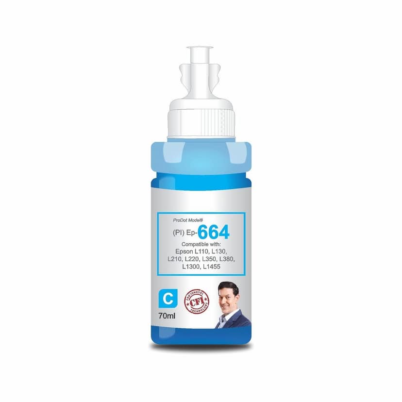ProDot Ep-664 Inkjet Ink Refill Compatible with Epson L100, L130, L210, L220, L300, L310, L350, L355, L360, L380, L485, L565, L655, L1300, L1455 Ink Tank Printers