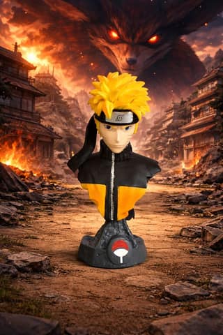 Naruto Uzumaki Anime Bust Statue 15 cm | Premium Action Figure Collectible