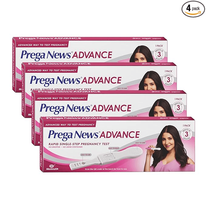 Mankind Prega News Advance HCG Home Pregnancy Test Midstream Urine Test Kit One Step Pregnancy Test Easy to Use Accurate Result in Just 3 Minutes x Pack of 1 (4)