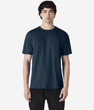 Gildan Cotton Regular Fit Solid Half Sleeves Men's Round T-Shirt - Navy ( Pack of 1 )