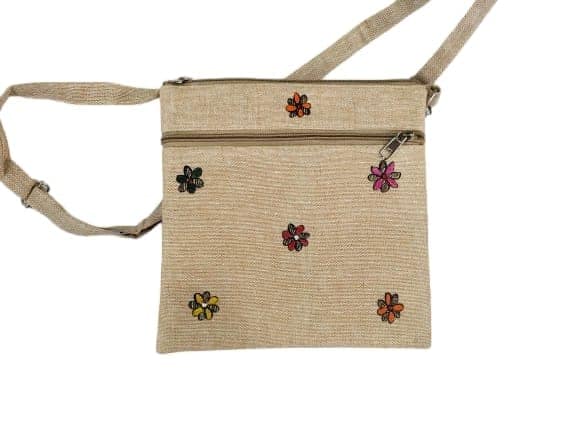Hand-Painted Sling Bag with Warli Art view 2