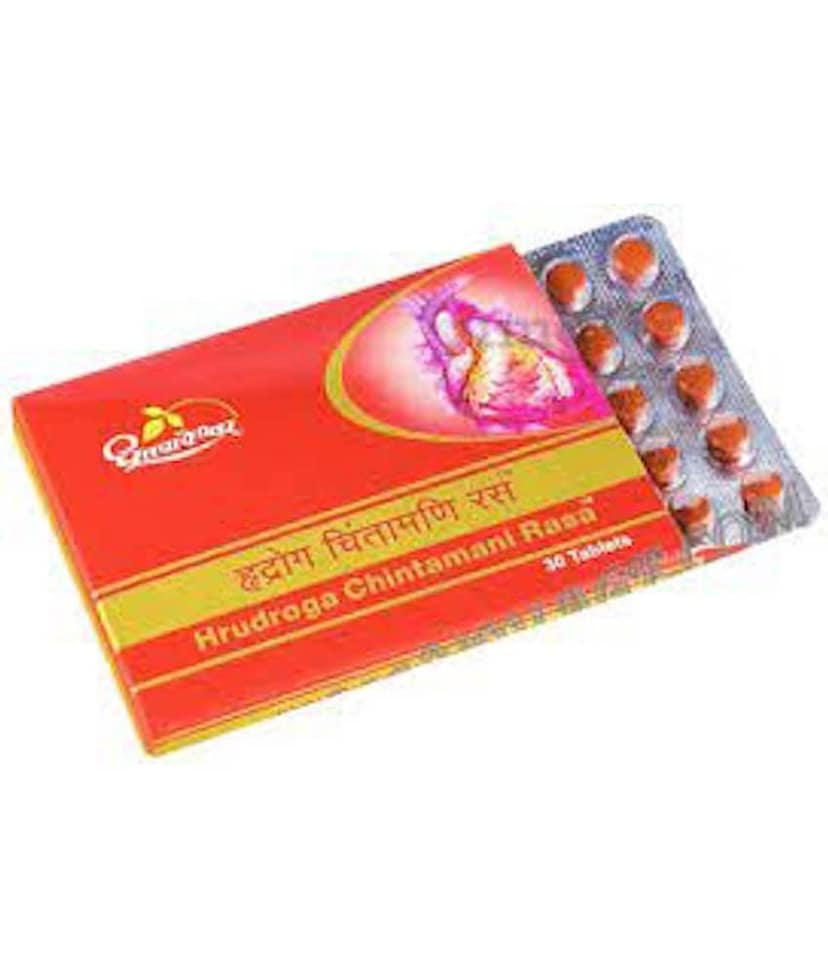 Dhootpapeshwar DHOOTPAPESHWAR HRUDROGA CHINTAMANI RASA 30 TABS