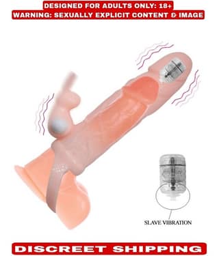 BAILE DUAL VIBRATION JUMBO HEAD BIG LONGER REALISTIC EXTANSION PENIS SLEEVE FOR MEN BY KAMAHOUSE