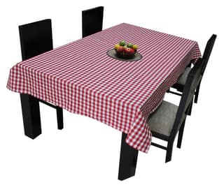 AIRWILL Branded, 100% Cotton Gingham Checks with Multicolor Combos of 4/6 Seater Tablecloth, Sized 140cm Width and 140cm Length
