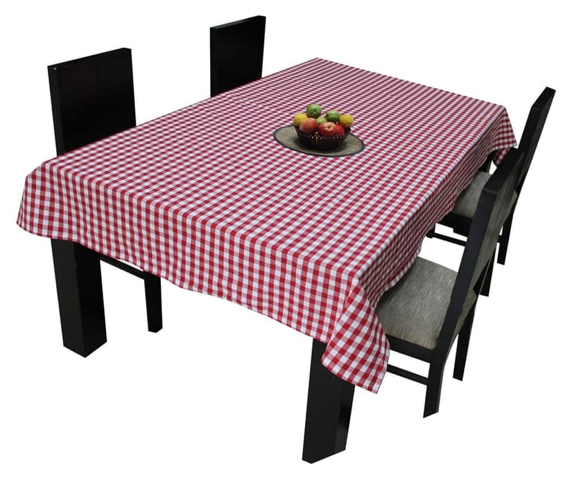 AIRWILL Branded, 100% Cotton Gingham Checks with Multicolor Combos of 4/6 Seater Tablecloth, Sized 140cm Width and 140cm Length