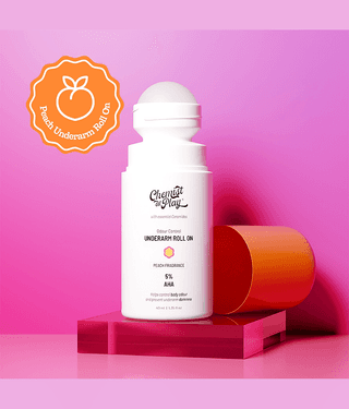 Chemist At Play 5% Aha Underarm Peach Fragrance Deodorant Roll On For Odour Control, 40ml (Pack of 1)