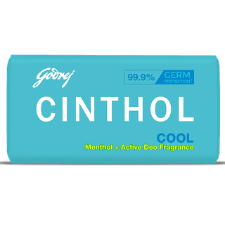 Cinthol Cool Menthol + Active Deo Fragrance Soap, 99.9% Germ Protection, 100 G (Pack Of 3)