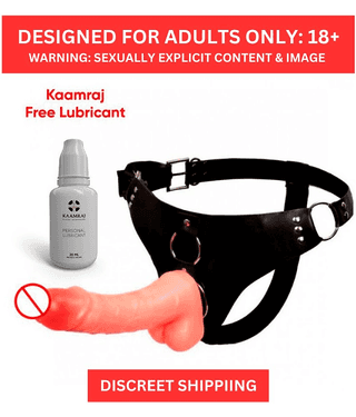 8 Inch Lesbian Wearable Dildo With Belt Sex Toy For Women And Couples By Naughty Nights + Free Lubricant