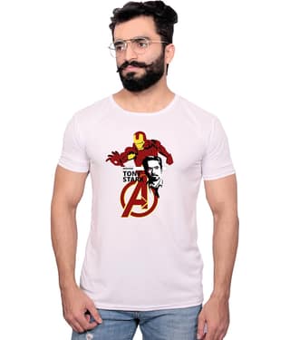 Nityanand Enterprises White Cotton Blend T-Shirt