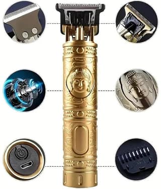 CHARKEE Light Weight Trimmer Gold Cordless Multigrooming Kit With 45 minutes Runtime