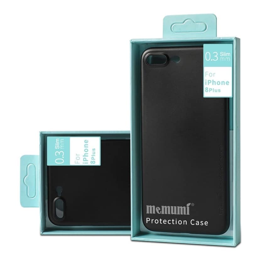 Memumi Slim Series Ultra Thin 0.3 mm Back Cover for Apple iPhone 8 Plus - Black (5.5") view 7