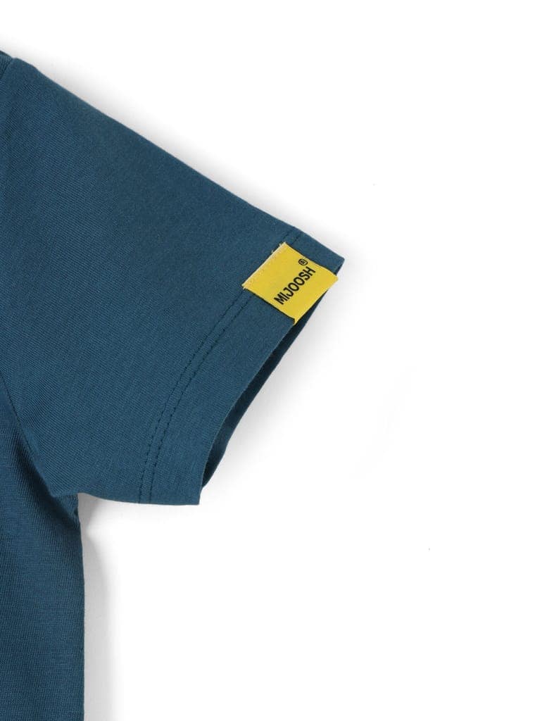 Boys T shirt Cotton Blue Coral Skating Dino view 3