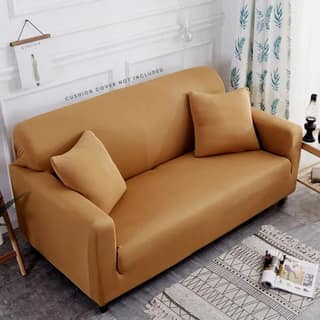 PENTHOOM Elastic Sofa Cover 3 Seater Fully Covered| Plain Sofa Cover Big Elasticity Sofa Cover with High-Density Fabric | Perfect Size Couch Cover Sofa Slip Cover