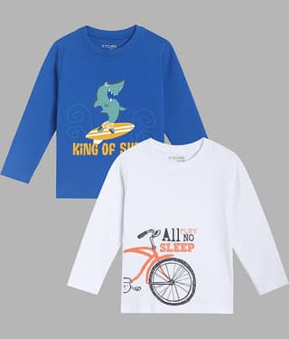 ETCHED DESIGN Pack of 1 Boys Cotton T-Shirt ( Multicolor )
