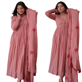 Pink Ready to wear indian salwar kameez Dupatta for women anarkali designer pakistani dresses Festival 3 piece