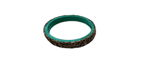 Green and Gold Bangle Set with Triangle Cutout Design