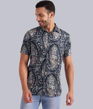 TrendiVastra - Blue Viscose Regular Fit Men's Casual Shirt ( Pack of 1 )
