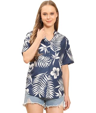 ENCIGER Women Printed Polyester Shirt ( Beige )