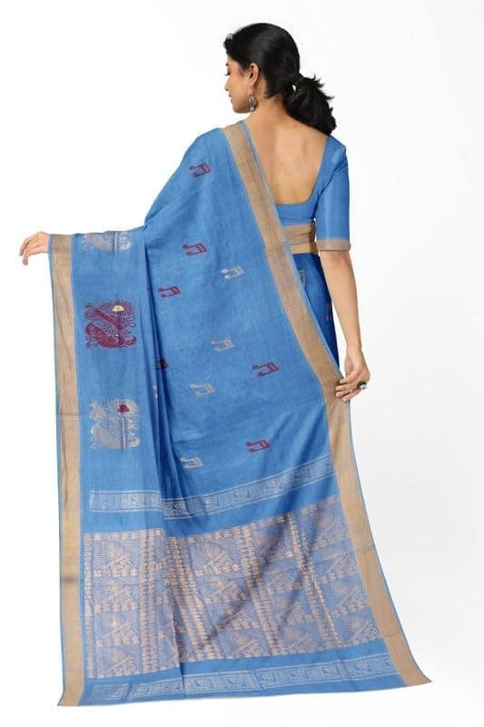 APCO Handloom - Women's Rahajmundry Pure Cotton Grey Handloom Saree (Angara Handloom Saree) 85 view 3
