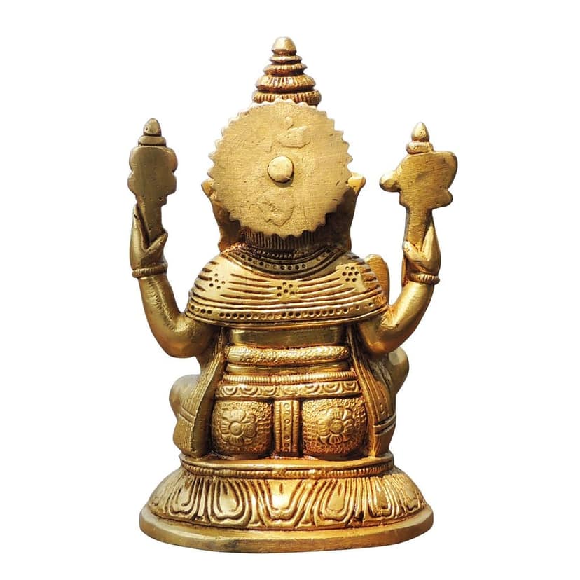 Brass Showpiece Ganesh God Idol Statue (BSMAS1724 G) view 3