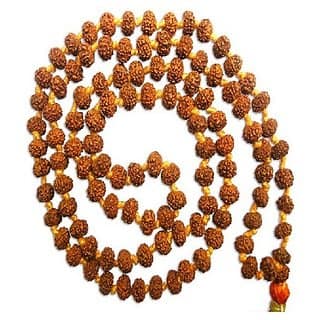 CEYLONMINE- Original GIA Rudraksha Beads mala Natural Shiv Power Beads 5 mukhi Rudraksha Mala For Men women
