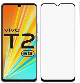 PLUGTECH Advanced Tempered Glass With Anti-Explosion 9H Hardness Edge-To-Edge Coverage Screen Guard for VIVO T2