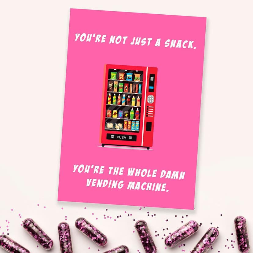 Rack Jack funny romantic greeting card - vending machine view 2