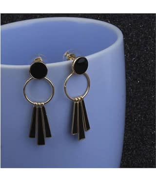 SILVER SHINE Exclusive Gold Plated Charm Party Wear Dangle Earring For Women Girl