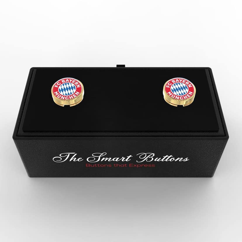 The Smart Buttons - Shirt Button Cover Cufflinks for Men - FC Bayern Munich Style view 10