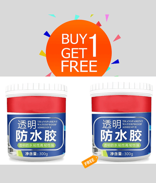 (Pack 2) Crack Seal Glue 300gm with Brush, Transparent Waterproof Glue, Leakage proof glue, Leakage Glue, wall leakage glue, waterproof adhesives GLUE, Water leakage glue