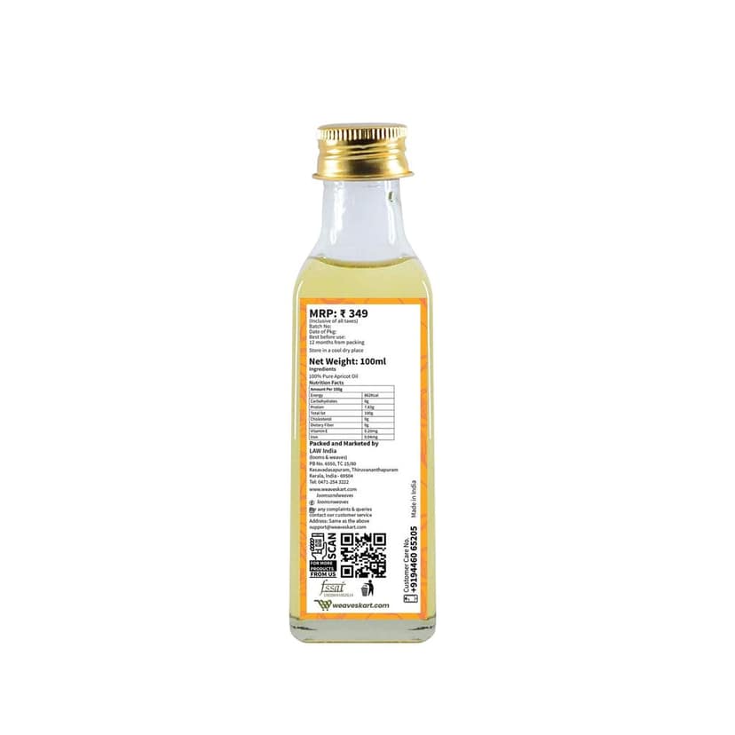Apricot oil – Rehydrate & rejuvenate your skin with Apricot oil (100ml) view 3