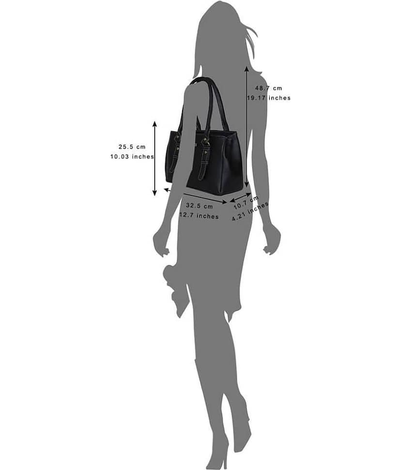 Fostelo - Black Faux Leather Shoulder Bag view 2