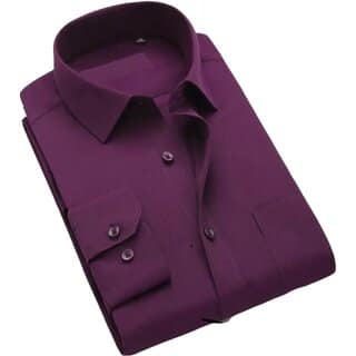 Baleshwar Men Purple Solid Formal Shirt (Pack of 2)