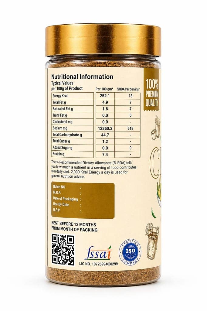 LEZZIVO Special Chat Masala - 100g | Chaat Masala | Chatpata Masala | 100% Pure & Natural Ingredients view 2
