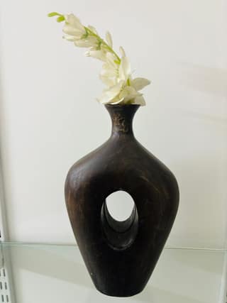 Beautiful mango wooden flower pot, flower vase, wooden candle holder