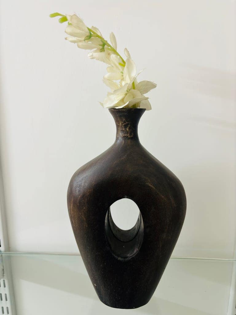 Beautiful mango wooden flower pot, flower vase, wooden candle holder