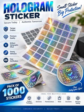 Hologram Security Stickers - Pack of 1000 Stickers
