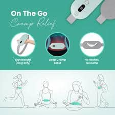 Period Cramp Relief Massager & Heating Pad for Period Cramps Portable Cordless Periods Cramps Relief Machine 3-Temp. & 3-Massage Mode Fast Heating Menstrual Period Pain Relief Device for Women. view 3