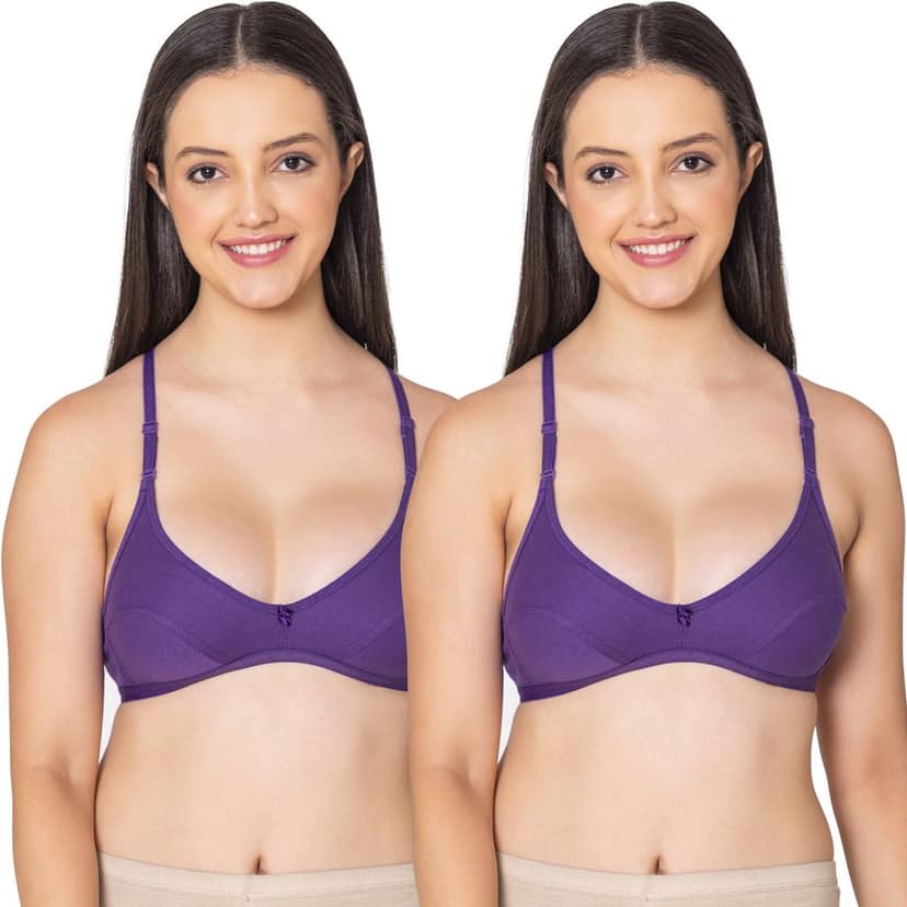 Bodycare polycotton wirefree convertible straps comfortable non padded bra-1531BB