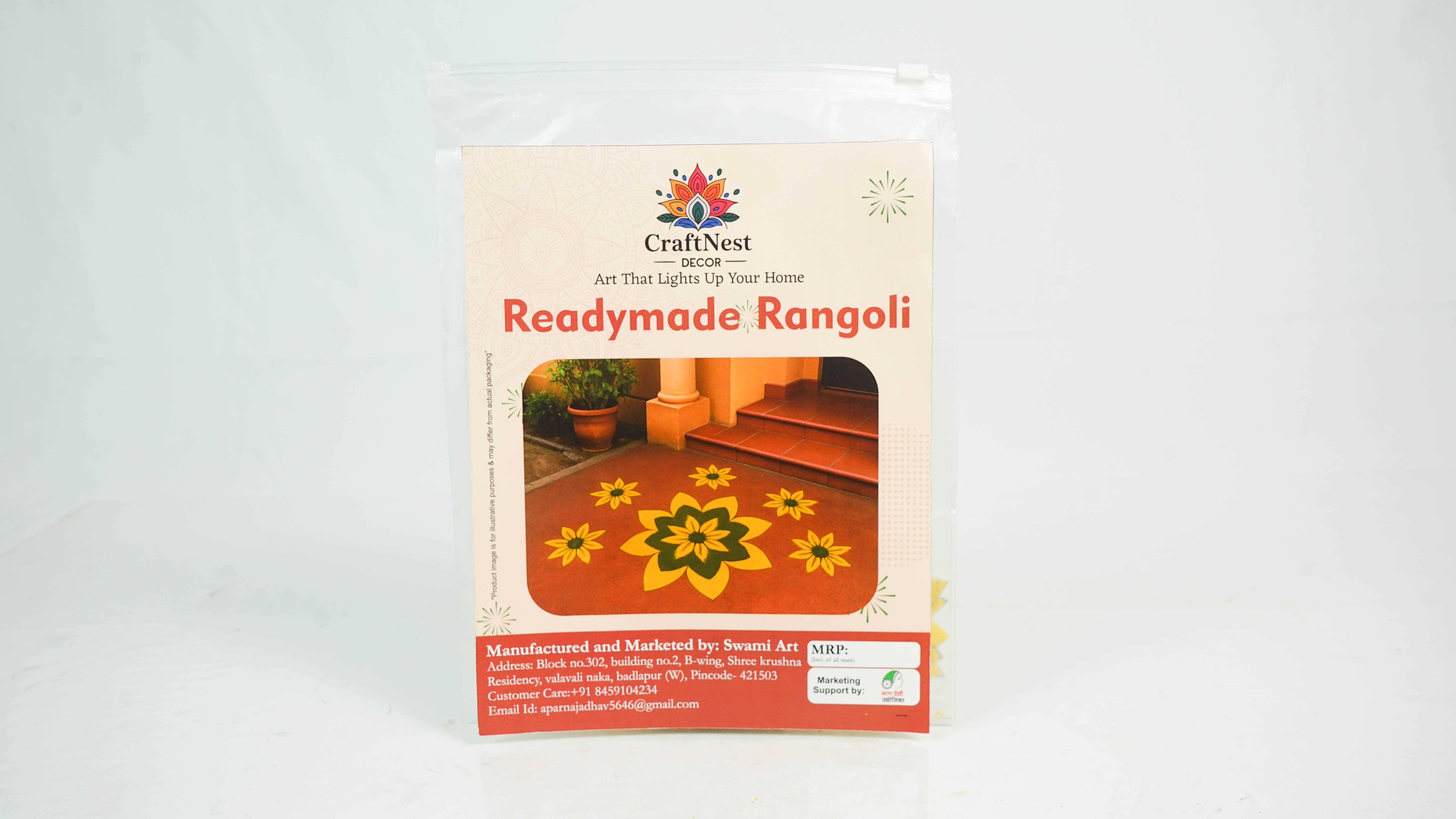 Readymade Rangoli | Traditional Decorative Rangoli | Festive & Pooja Décor