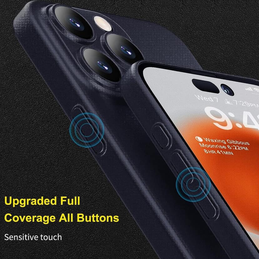 Memumi Ultra Slim 0.3mm Back Cover Case for Apple iPhone 15 Pro (6.1") - Blue view 3