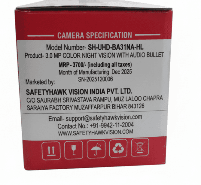 SH-UHD-BA31NA-HL 3MP HD Camera Bullet view 4