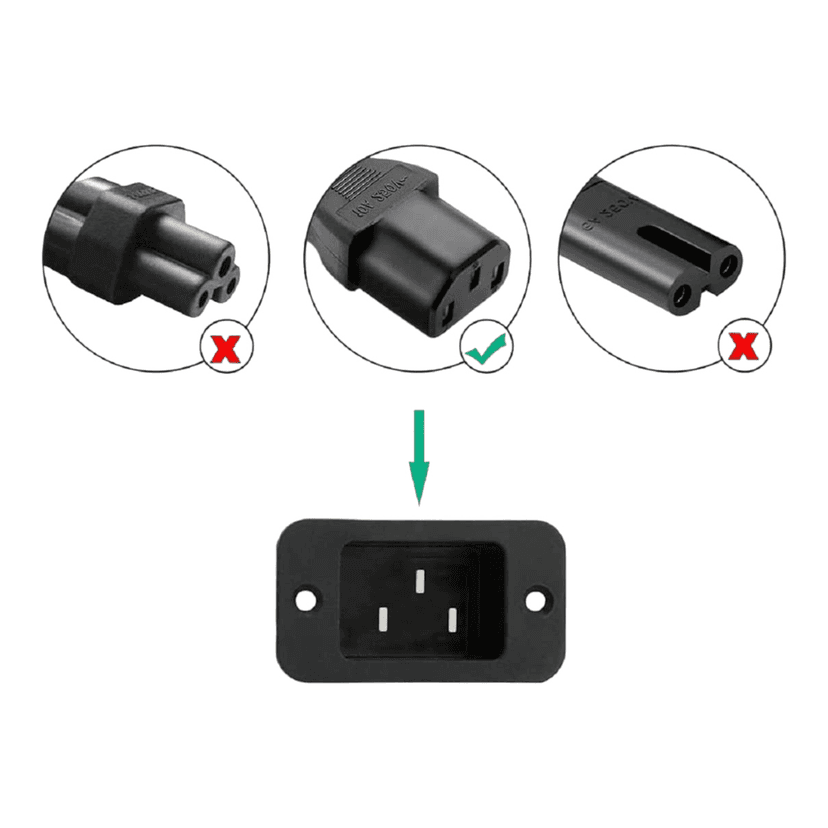 ROZEL 1.5M Durable Desktop Power Cord with 100% Copper Wires view 3